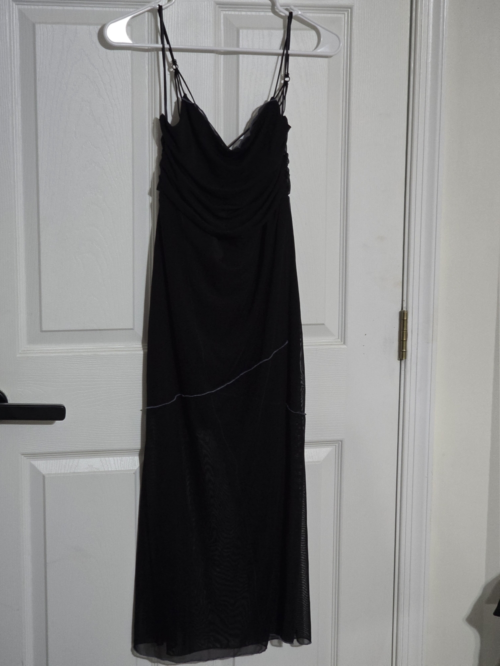 Urban Outfitters Black Slip Dress with Cowl Neck